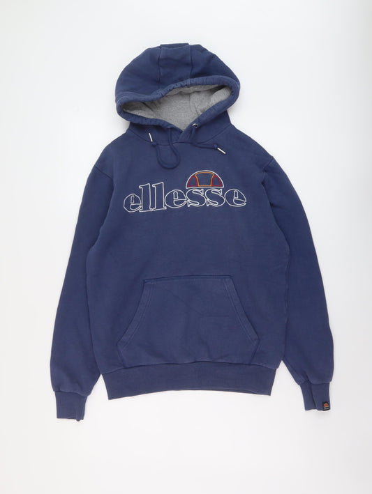 ellesse Mens Blue Cotton Pullover Hoodie Size M