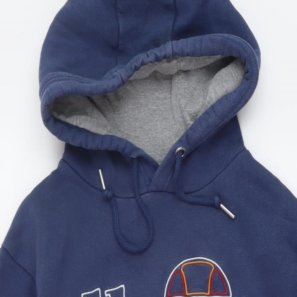 ellesse Mens Blue Cotton Pullover Hoodie Size M
