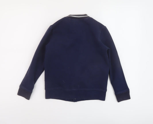 NEXT Boys Blue Bomber Jacket Jacket Size 8 Years Snap