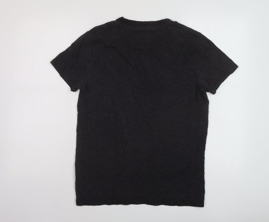 Hollister Mens Grey Cotton T-Shirt Size S Crew Neck