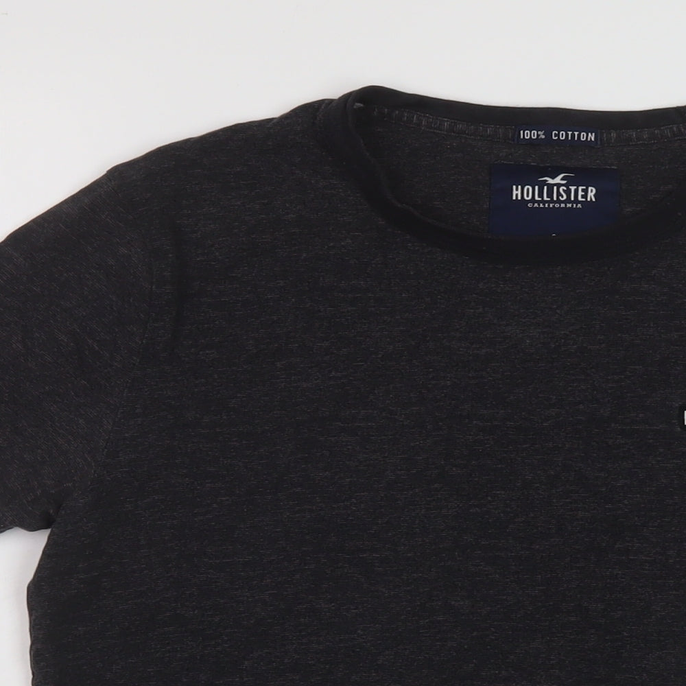 Hollister Mens Grey Cotton T-Shirt Size S Crew Neck