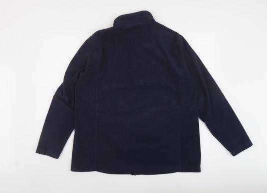 T9OG24 Womens Blue Jacket Size 18 Zip