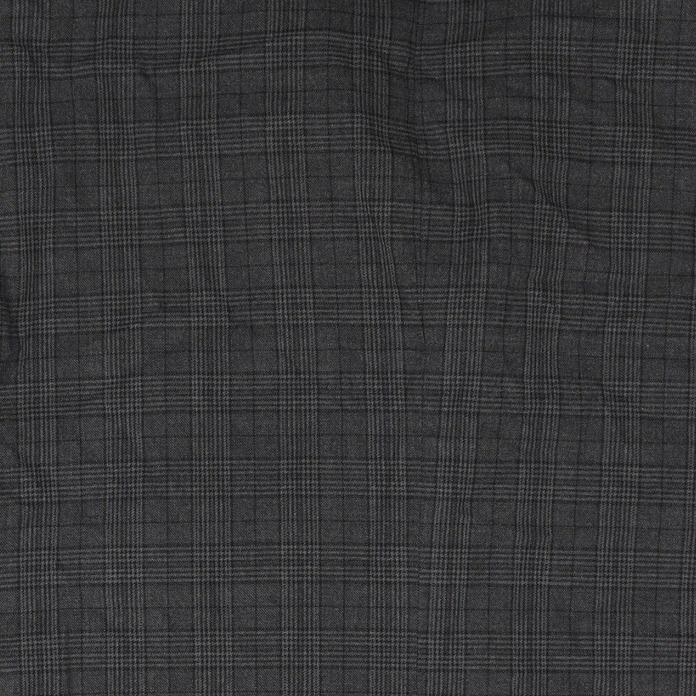 Marks and Spencer Mens Grey Check Polyester Jacket Suit Jacket Size 46 Regular - Unlined