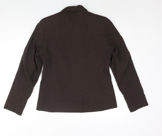 Marks and Spencer Womens Brown Jacket Size 10 Zip