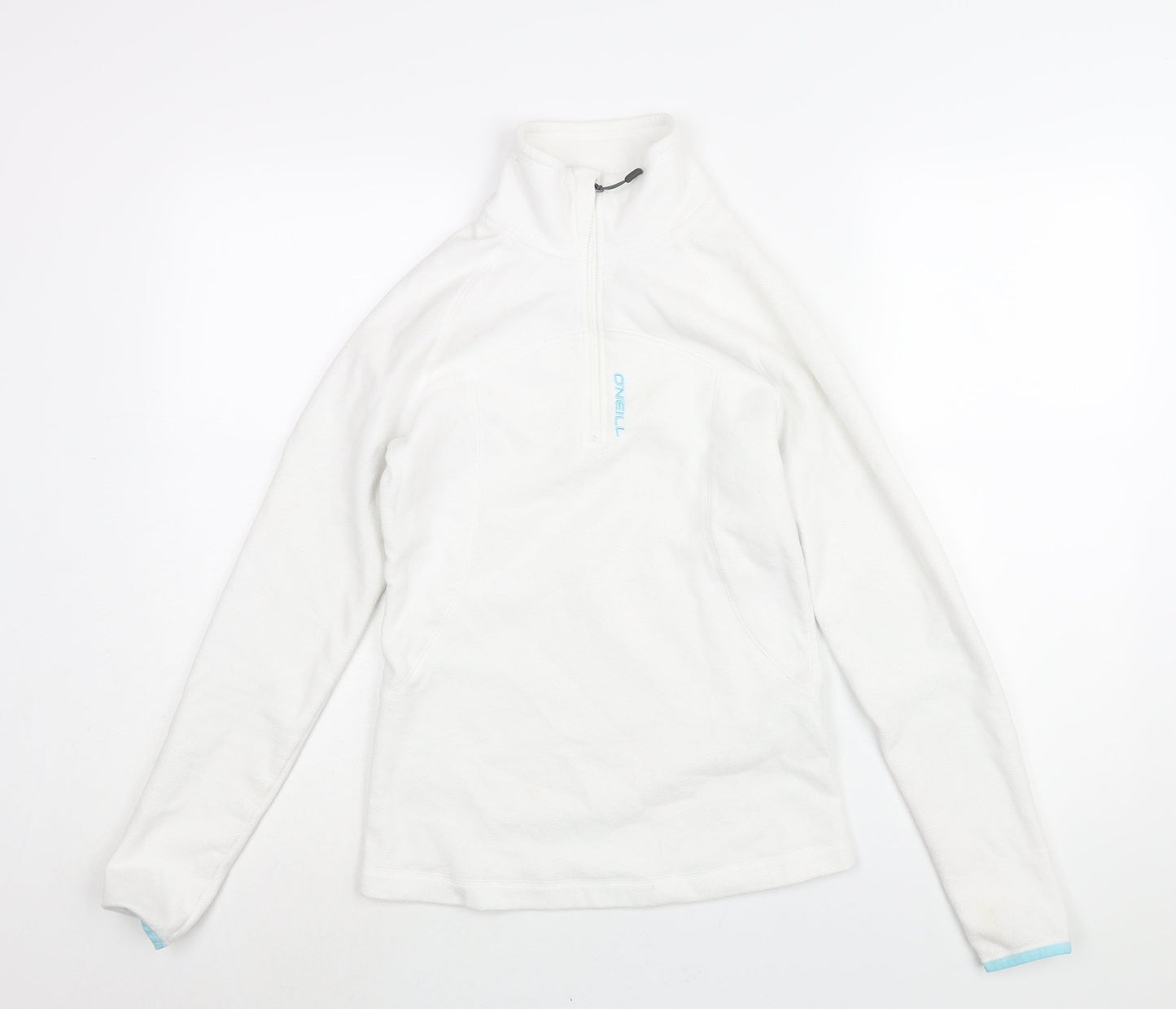 O'Neill Womens White Polyester Pullover Sweatshirt Size 8 Zip - Logo