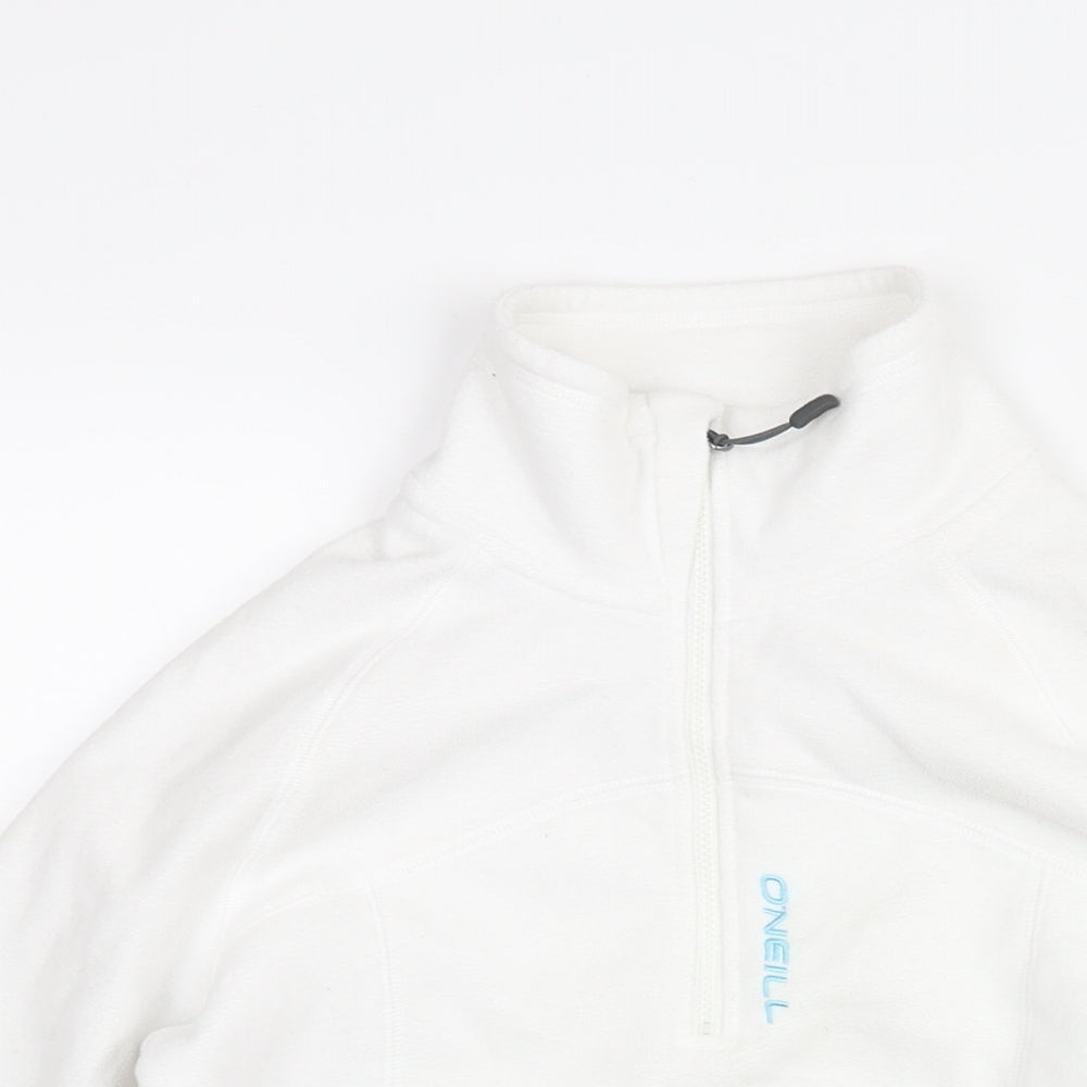 O'Neill Womens White Polyester Pullover Sweatshirt Size 8 Zip - Logo