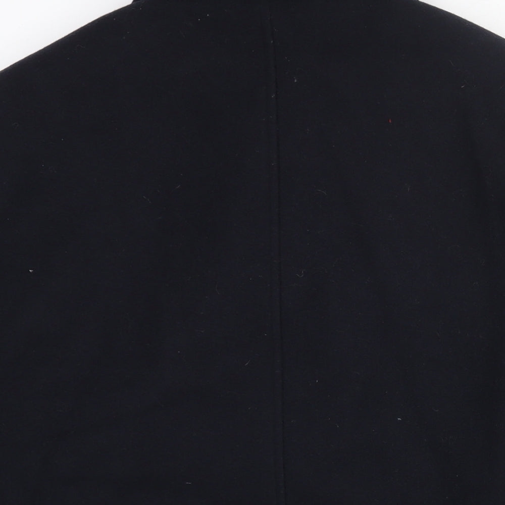 Marks and Spencer Mens Blue Pea Coat Coat Size M Button