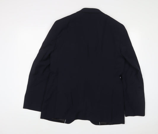 Autograph Mens Blue Wool Jacket Suit Jacket Size 40 Regular - Inside pockets