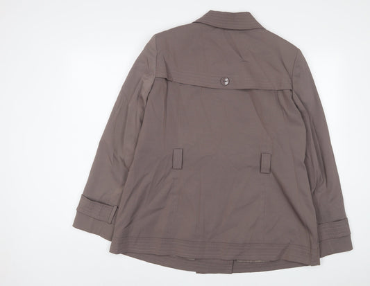 Dorothy Perkins Womens Brown Jacket Size 18 Button