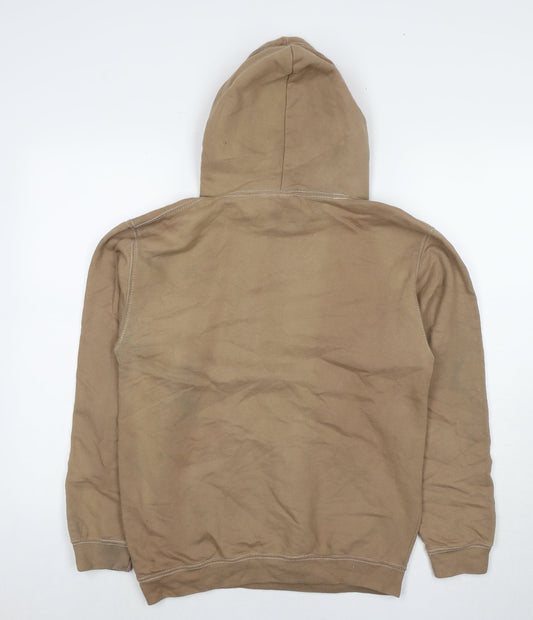 Take Two Clothing Mens Brown Polyester Pullover Hoodie Size S - Logo