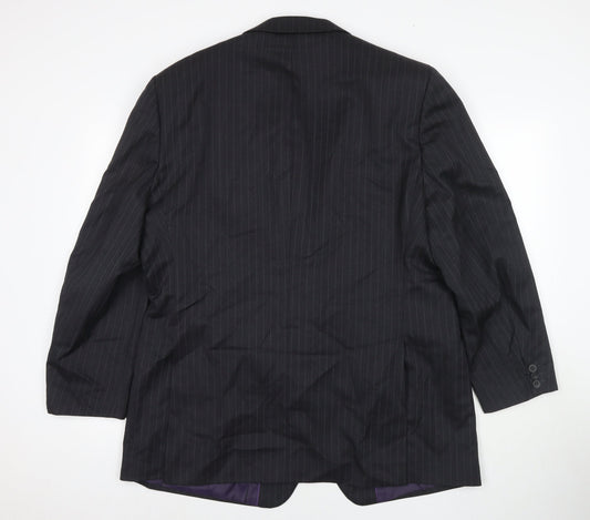 Greenwoods Mens Grey Wool Jacket Suit Jacket Size 46 Regular