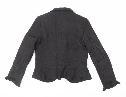Per Una Womens Black Jacket Blazer Size 12 Button