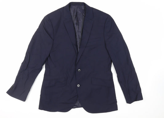 Kenneth Cole Mens Blue Wool Jacket Suit Jacket Size 40 Regular