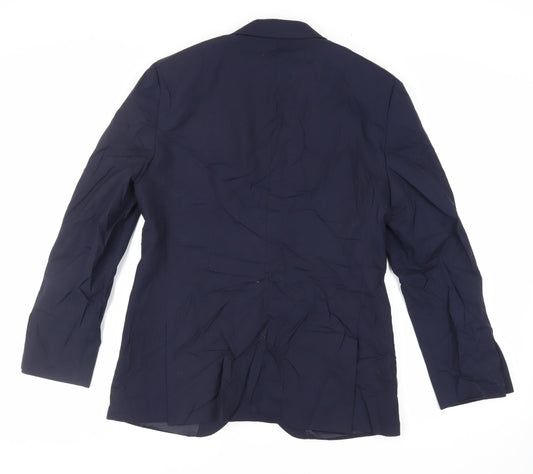 Kenneth Cole Mens Blue Wool Jacket Suit Jacket Size 40 Regular