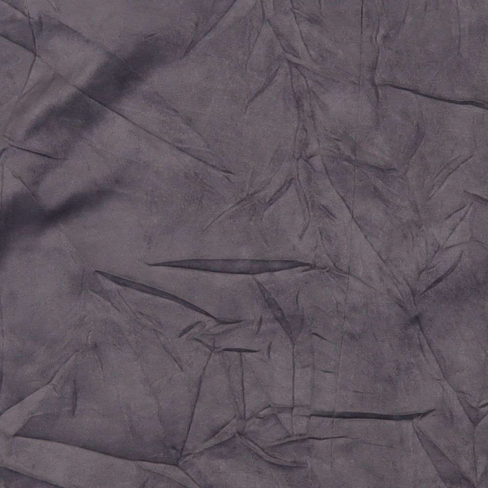 Marks and Spencer Womens Grey Jacket Size 12 Zip - Suede Effect