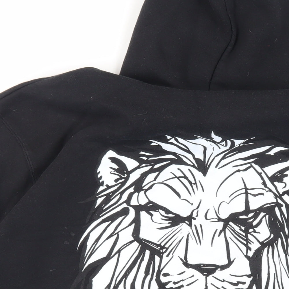 Disney Womens Black Cotton Full Zip Hoodie Size M Zip - The Lion King