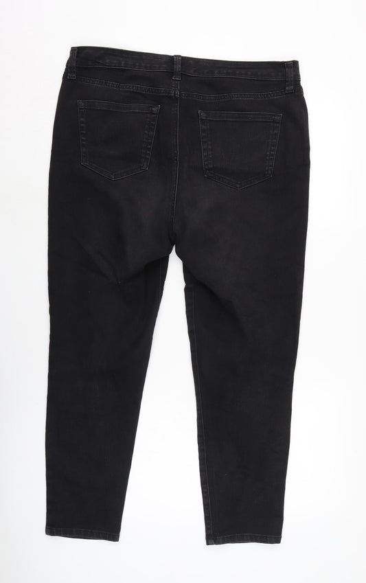 Charter Club Womens Grey Cotton Blend Skinny Jeans Size 12 L26 in Regular Zip