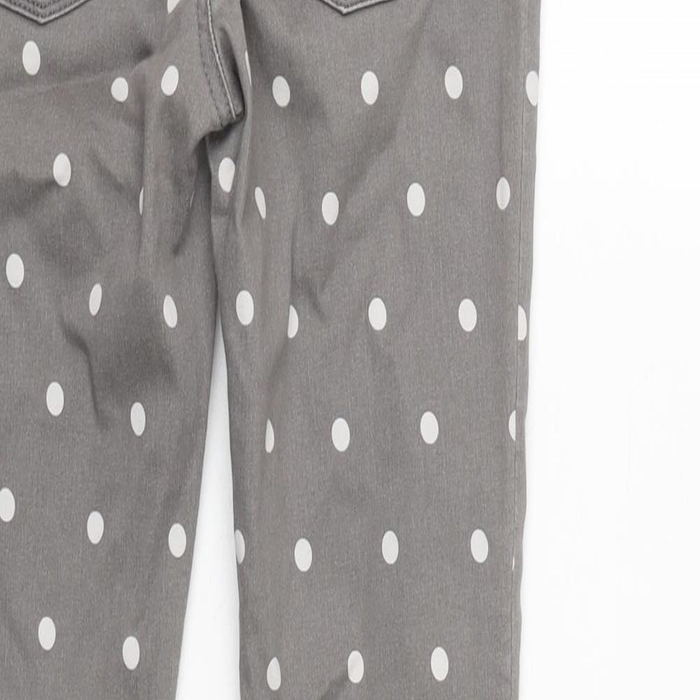 Gap Womens Grey Cotton Blend Tapered Jeans Size 28 in L27 in Regular Zip - White spotted effect.