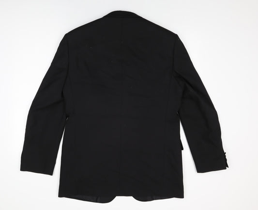 Marks and Spencer Mens Black Wool Jacket Suit Jacket Size 40 Regular