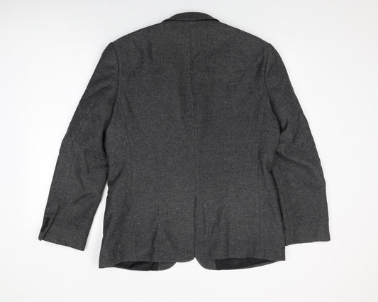 Red Herring Mens Grey Wool Jacket Suit Jacket Size 44 Regular