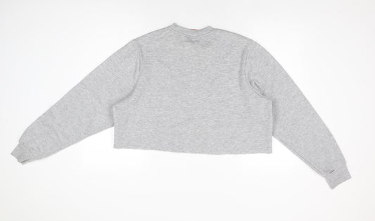 Womens UK L Regular Slazenger Grey Pullover Sweatshirt