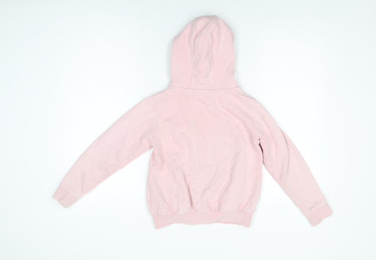 NEXT Girls Pink Cotton Full Zip Hoodie Size 9 Years Zip