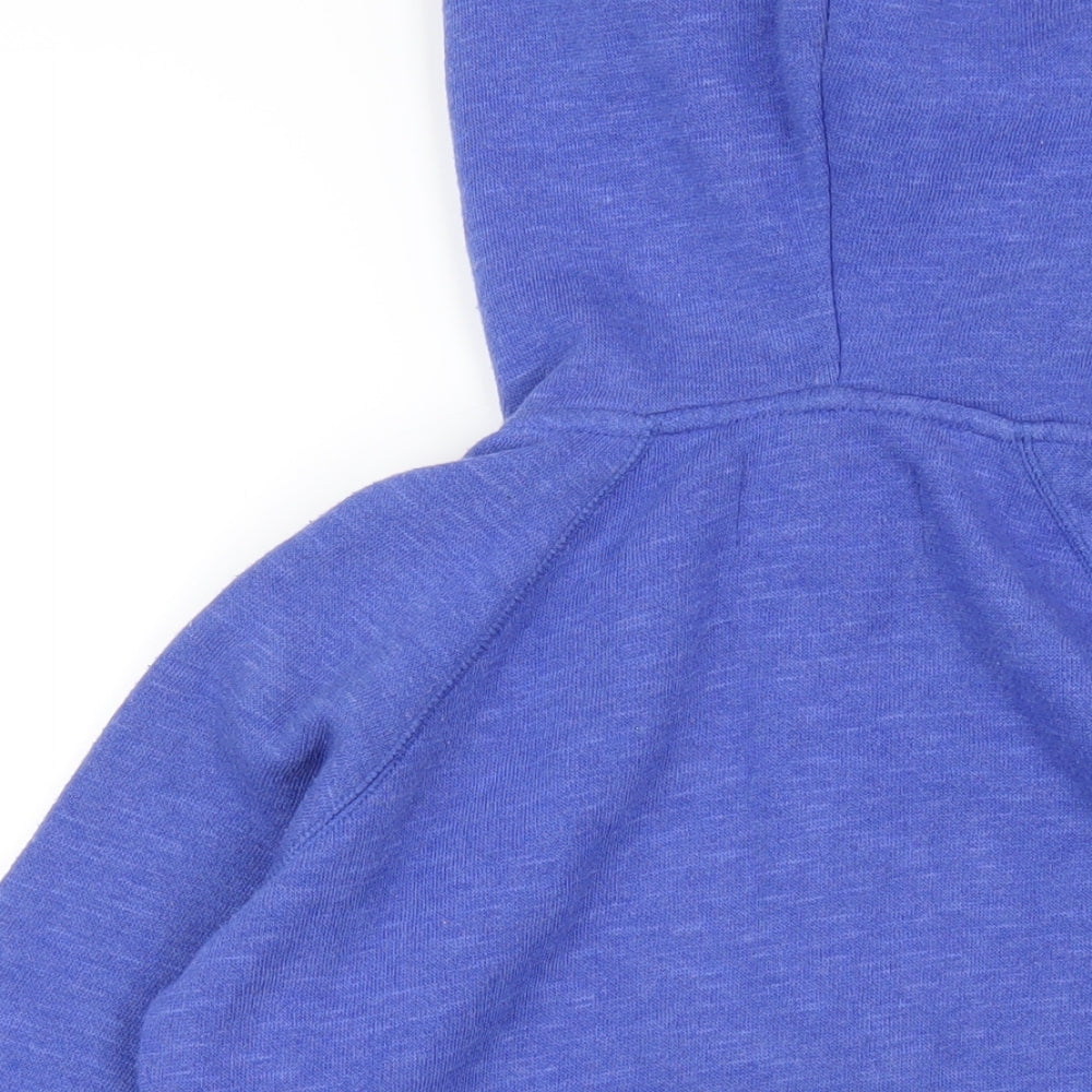 Jack Wills Womens Blue Cotton Full Zip Hoodie Size 10 Zip