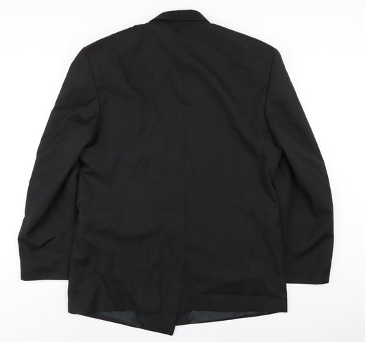 Horne Brothers Mens Black Polyester Jacket Blazer Size 42 Regular