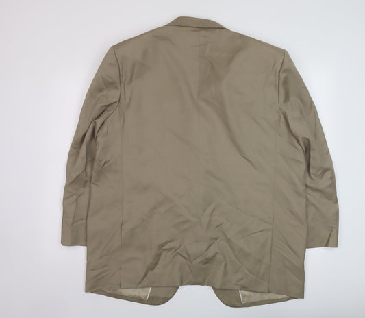 Harris & Howard Mens Beige Polyester Jacket Suit Jacket Size 50 Regular