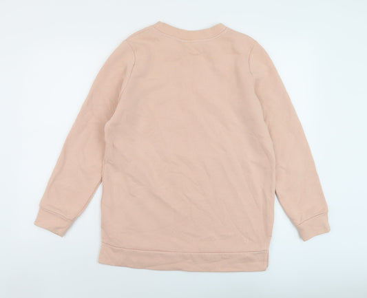 Marks and Spencer Womens Pink Cotton Pullover Sweatshirt Size S Pullover