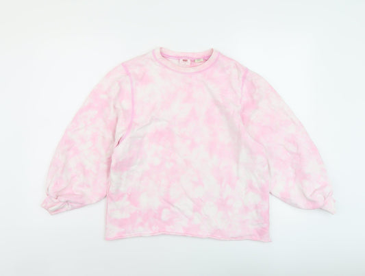 Levi's Womens Pink Cotton Pullover Sweatshirt Size XS Pullover