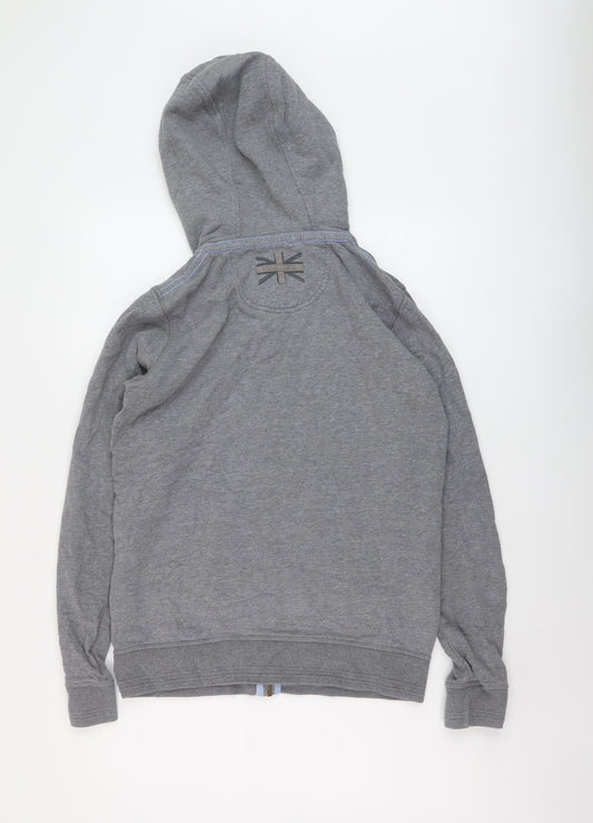 Fate Face Womens Grey Cotton Full Zip Hoodie Size 8 Zip