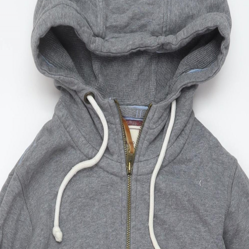 Fate Face Womens Grey Cotton Full Zip Hoodie Size 8 Zip