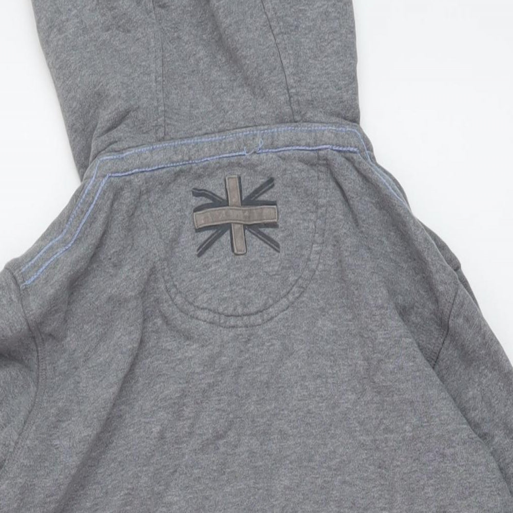 Fate Face Womens Grey Cotton Full Zip Hoodie Size 8 Zip