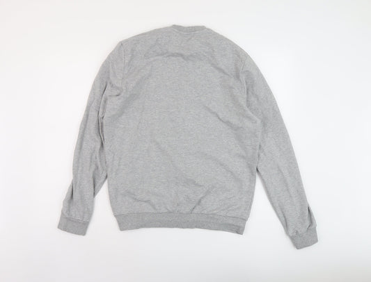Macron Mens Grey Cotton Pullover Sweatshirt Size L