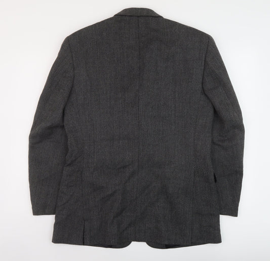 Brook Taverner Mens Grey Polyester Jacket Suit Jacket Size 42 Regular