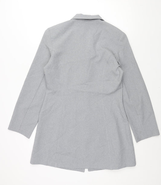 NL Collection Womens Grey Jacket Size 14 Button