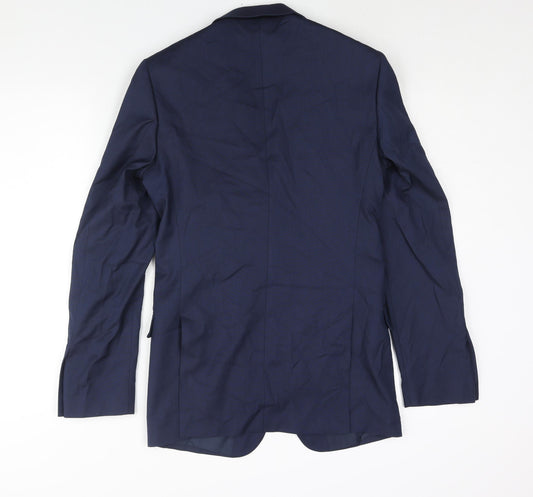 Marks and Spencer Mens Blue Polyester Jacket Suit Jacket Size 34 Regular