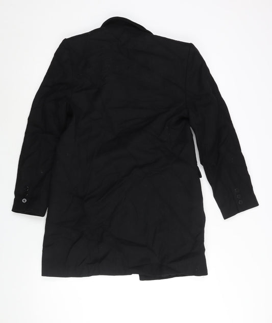 St Michael Womens Black Jacket Blazer Size 8 Button - Velvet Collar