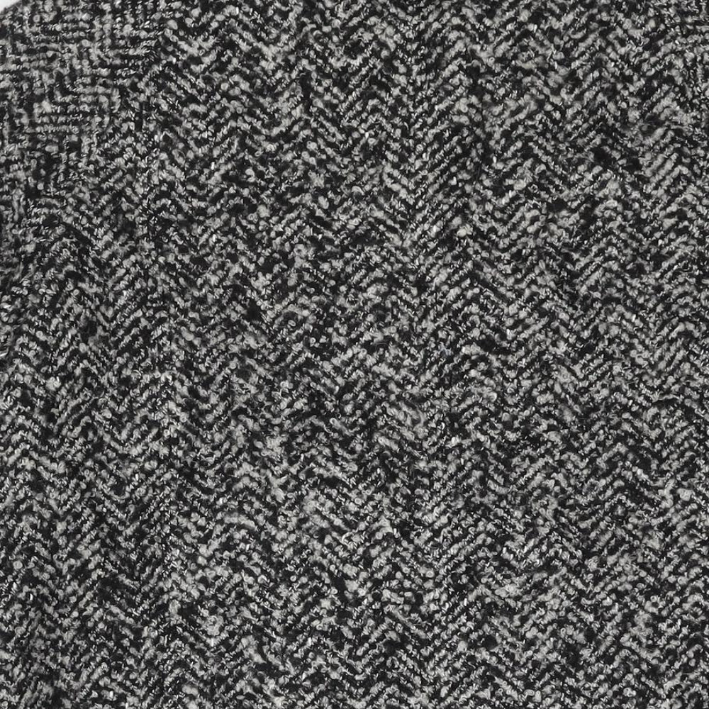 Marvin Richards Womens Black Herringbone Pea Coat Coat Size L Button - Ribbed Knit Sleeve Thumhole