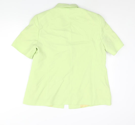 Personal Choice Womens Green Jacket Size 16 Button - Shoulder Pads