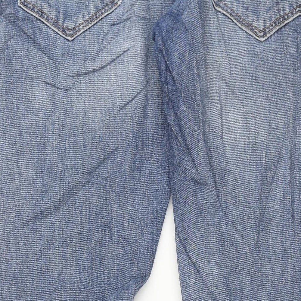 Levi's Mens Blue Cotton Straight Jeans Size 34 in L32 in Regular Zip