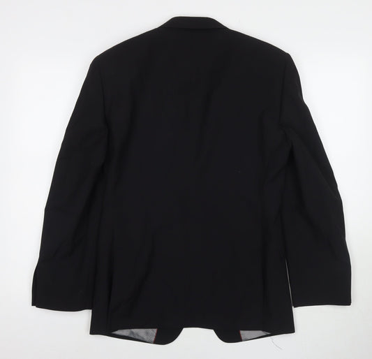 NEXT Mens Black Wool Jacket Suit Jacket Size 36 Regular