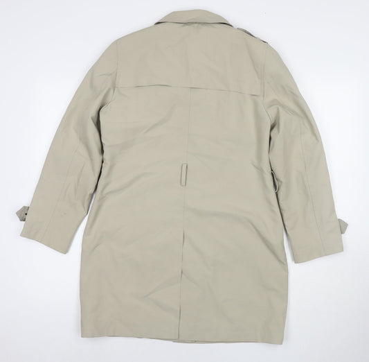 Marks and Spencer Womens Beige Trench Coat Jacket Size 12 Button