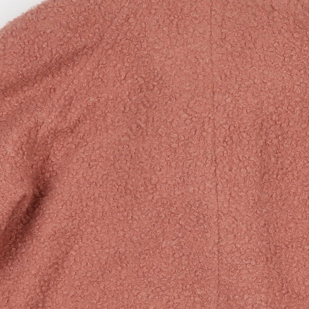 NEXT Womens Pink Overcoat Coat Size 18 Button