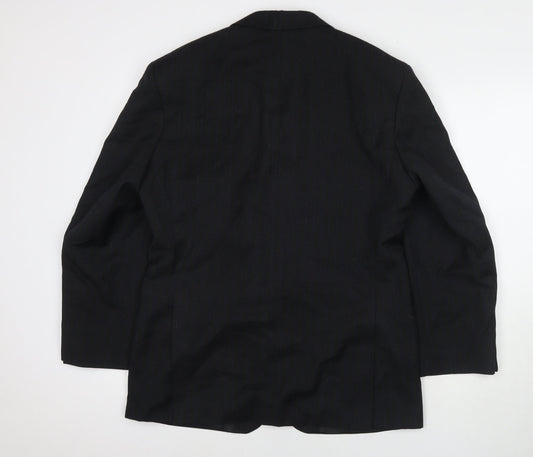 Marks and Spencer Mens Black Polyester Jacket Suit Jacket Size 40 Regular