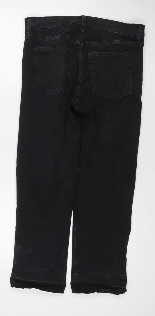 Gap Womens Black Cotton Cropped Jeans Size 29 in L24 in Regular Zip