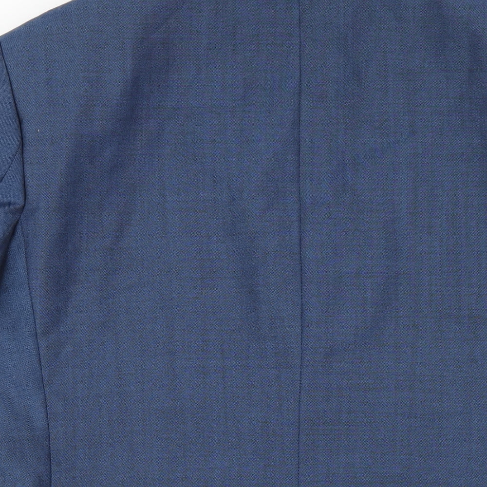 Racing Green Mens Blue Wool Jacket Blazer Size 40 Regular