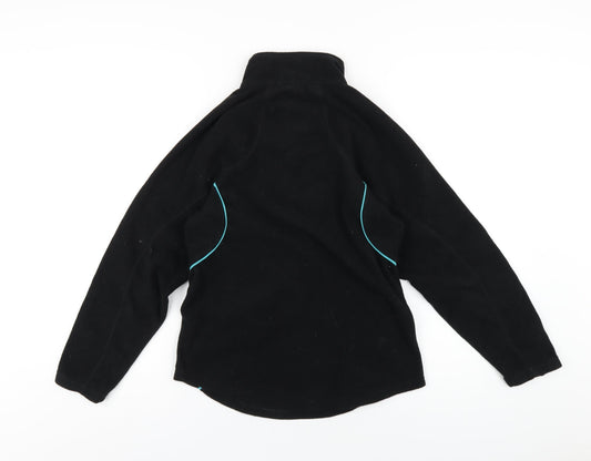 PBSport Womens Black Polyester Pullover Sweatshirt Size XS Zip