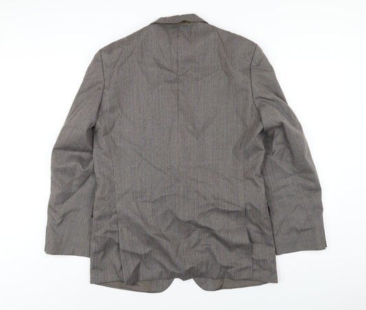 St Michael Mens Grey Wool Jacket Blazer Size 40 Regular